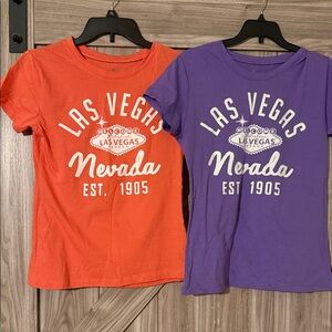 Curfew Kids Tees - Vibrant Orange and Deep Purple